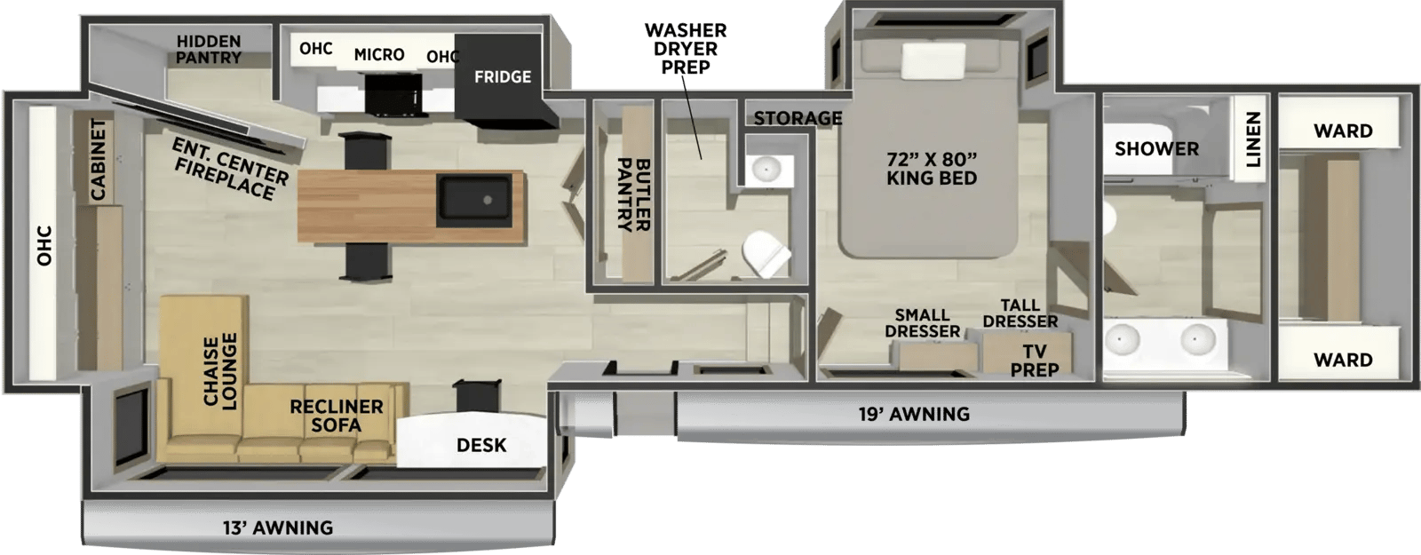 2027 Forest River Sierra 3900HBLR floorplan