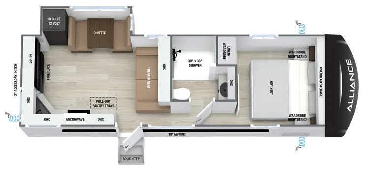 2027 Alliance RV Delta Ultra Lite RE250 floorplan