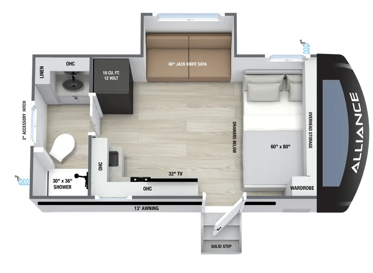 2027 Alliance RV Delta Solo ML166 floorplan