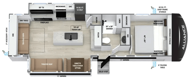 2027 Alliance RV Delta 292RL floorplan