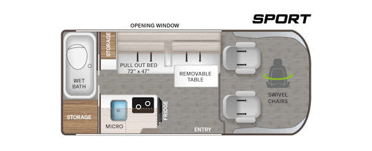 2027 Thor Motor Coach Rize Sport 18M floorplan