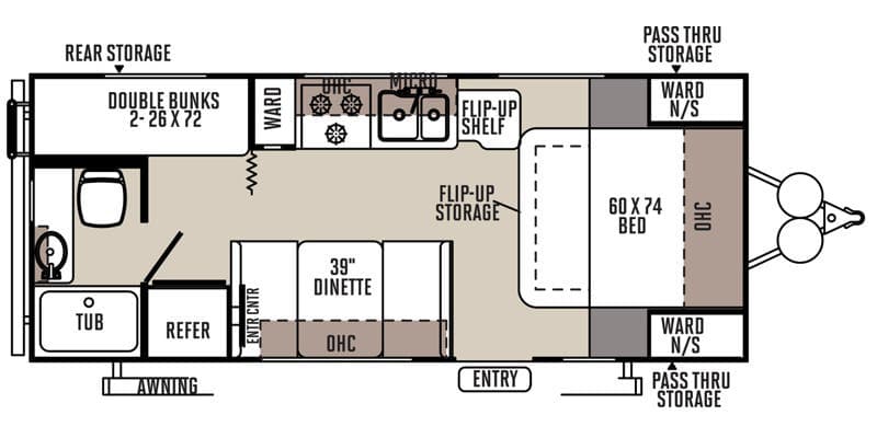 2015 Forest River Rockwood Mini Lite 2306 floorplan