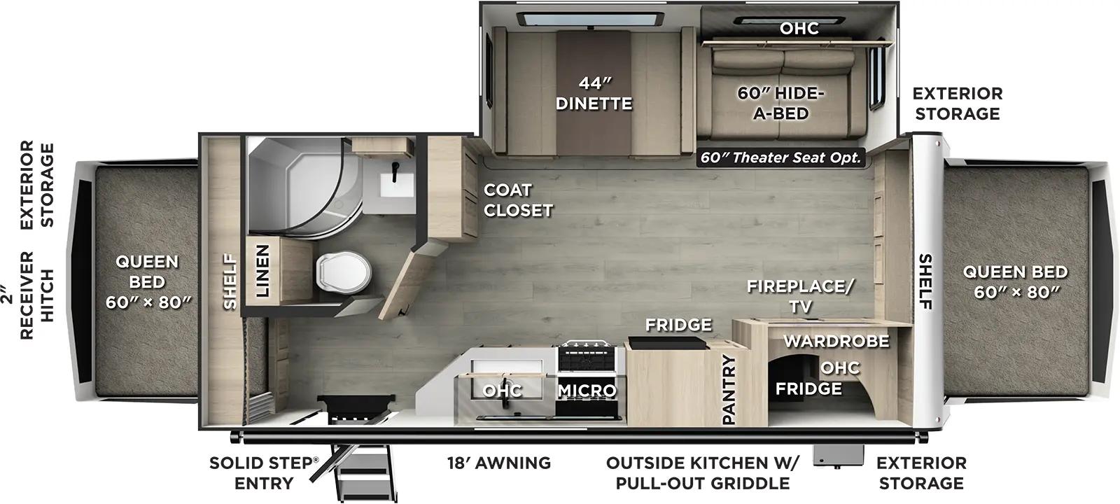 2026 Forest River Rockwood Roo 235S floorplan