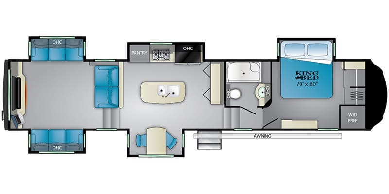 2020 Heartland Bighorn BH 3985 RRD floorplan