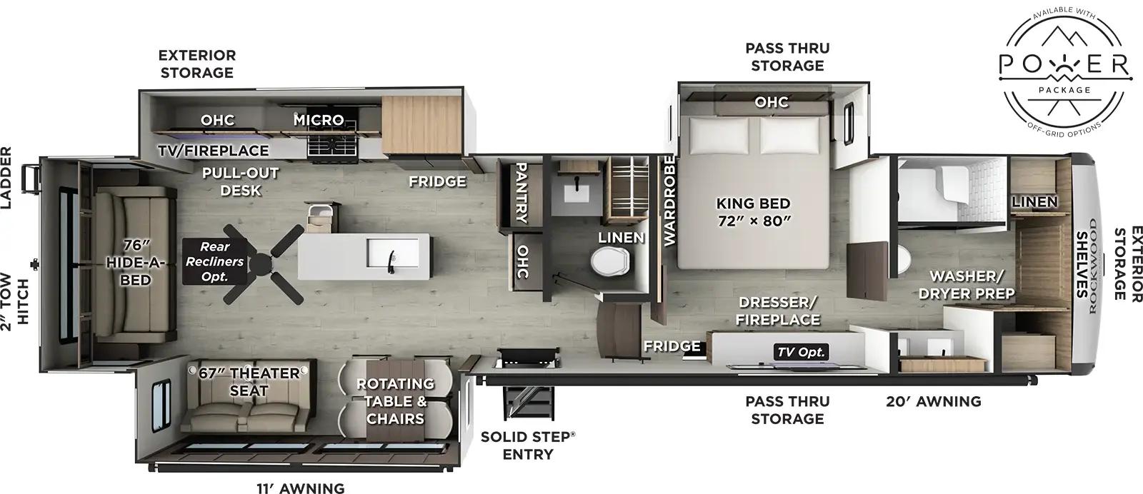 Forest River Rockwood Signature 401SFB floorplan