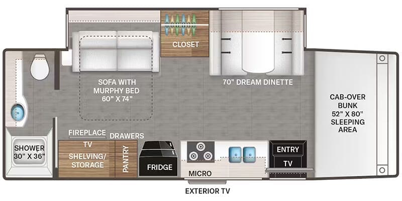 Thor Motor Coach Omni Trail S29 floorplan