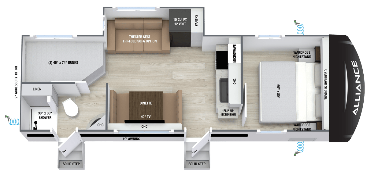 Alliance RV Delta BH255 floorplan