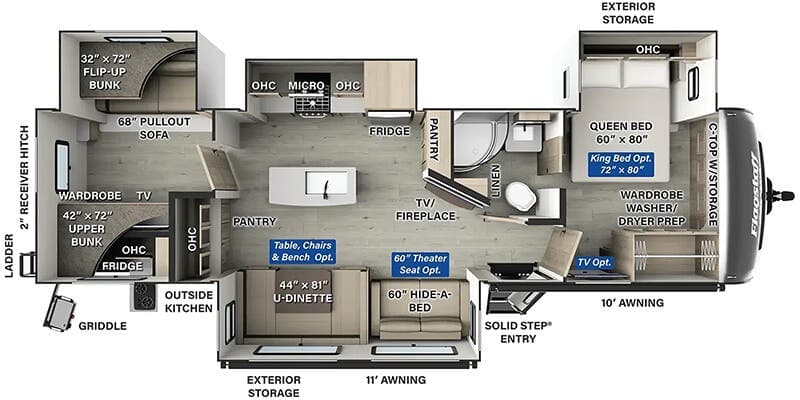 2025 Forest River Flagstaff Classic 832BWS floorplan