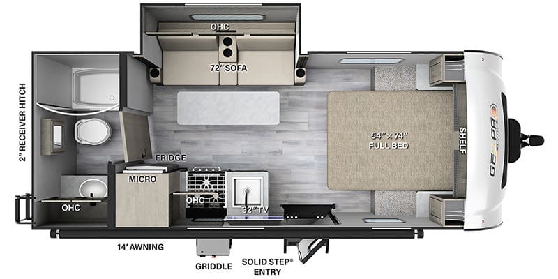 2024 Forest River Rockwood Geo Pro G20FBS floorplan