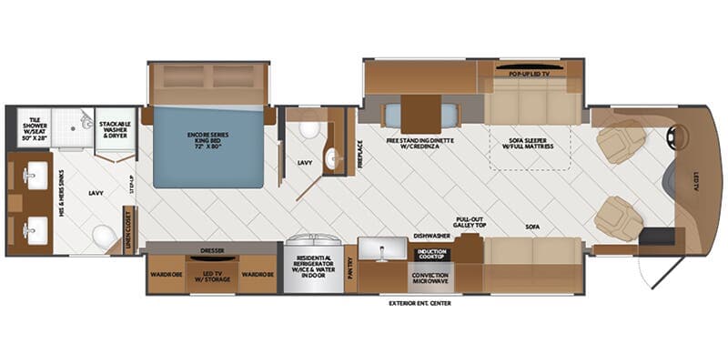 2026 Fleetwood Discovery LXE 40M floorplan