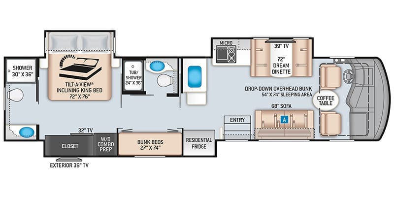 2023 Thor Motor Coach Challenger 37DS floorplan