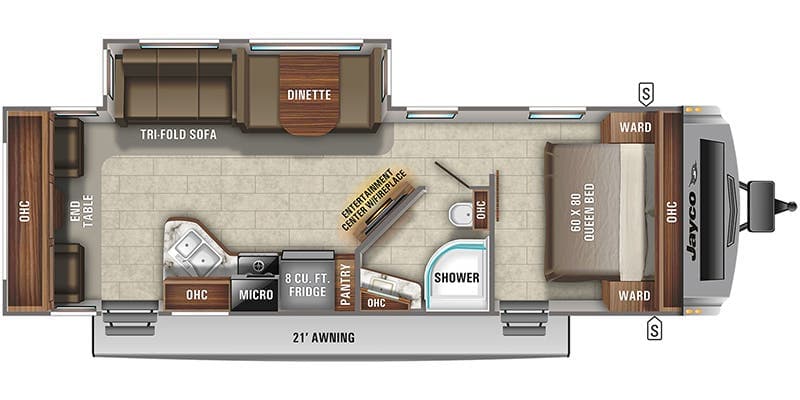 2021 JAYCO WHITEHAWK 28RL floorplan