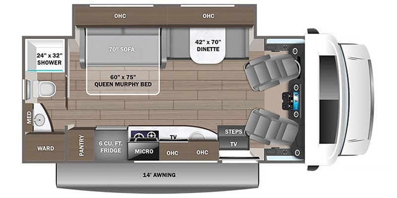 2024 Entegra Coach Qwest 24R floorplan