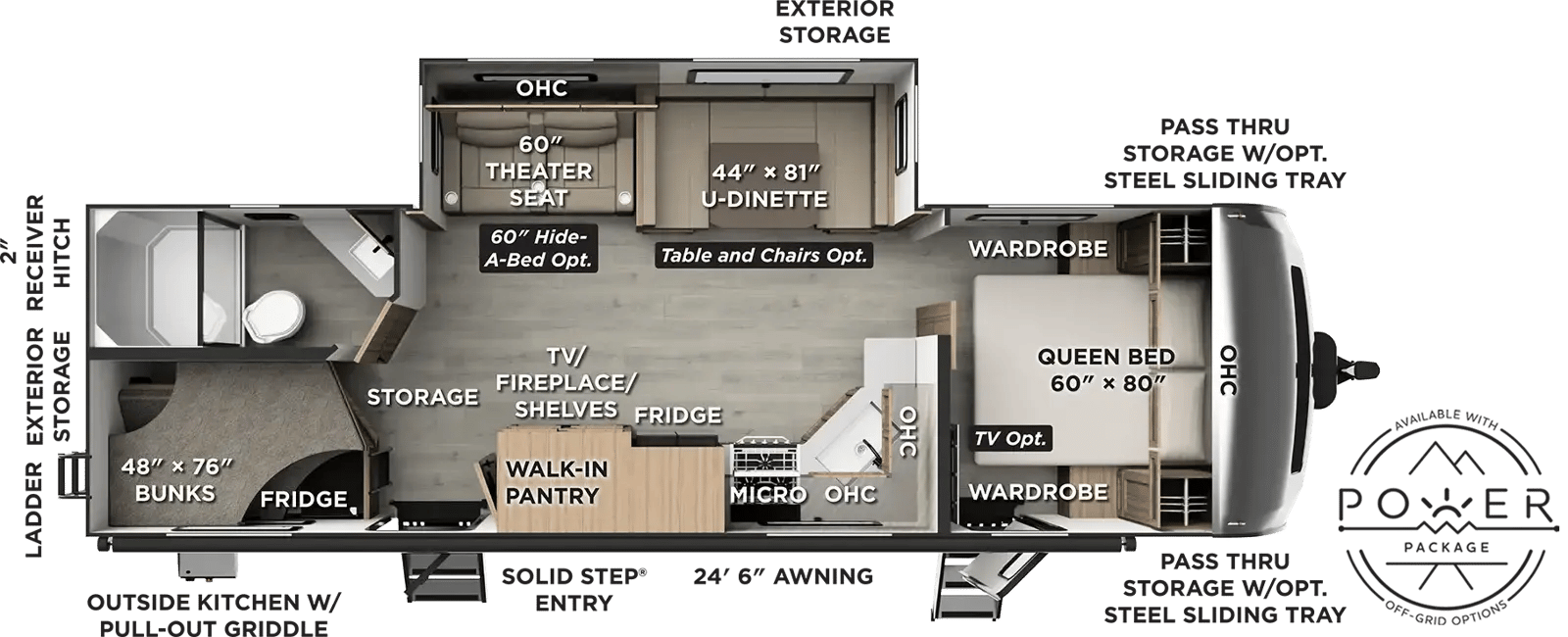 Forest River Rockwood Ultra Lite 2706BH floorplan