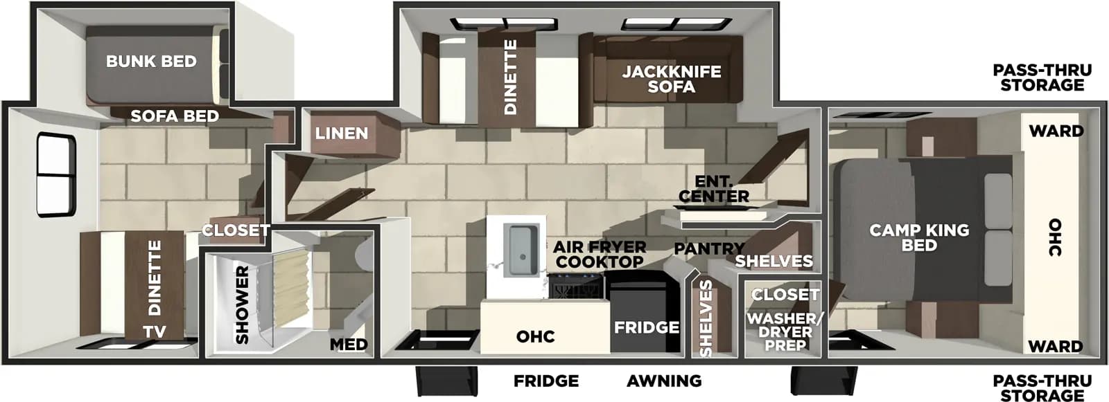 Prime Time Tracer 295DB floorplan