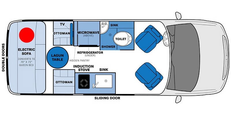 2024 Pleasure-Way Ascent TS floorplan