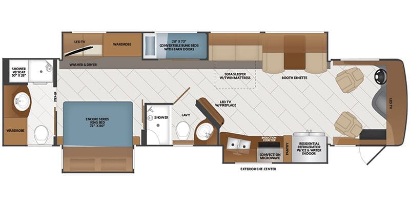 Fleetwood Discovery 38N floorplan