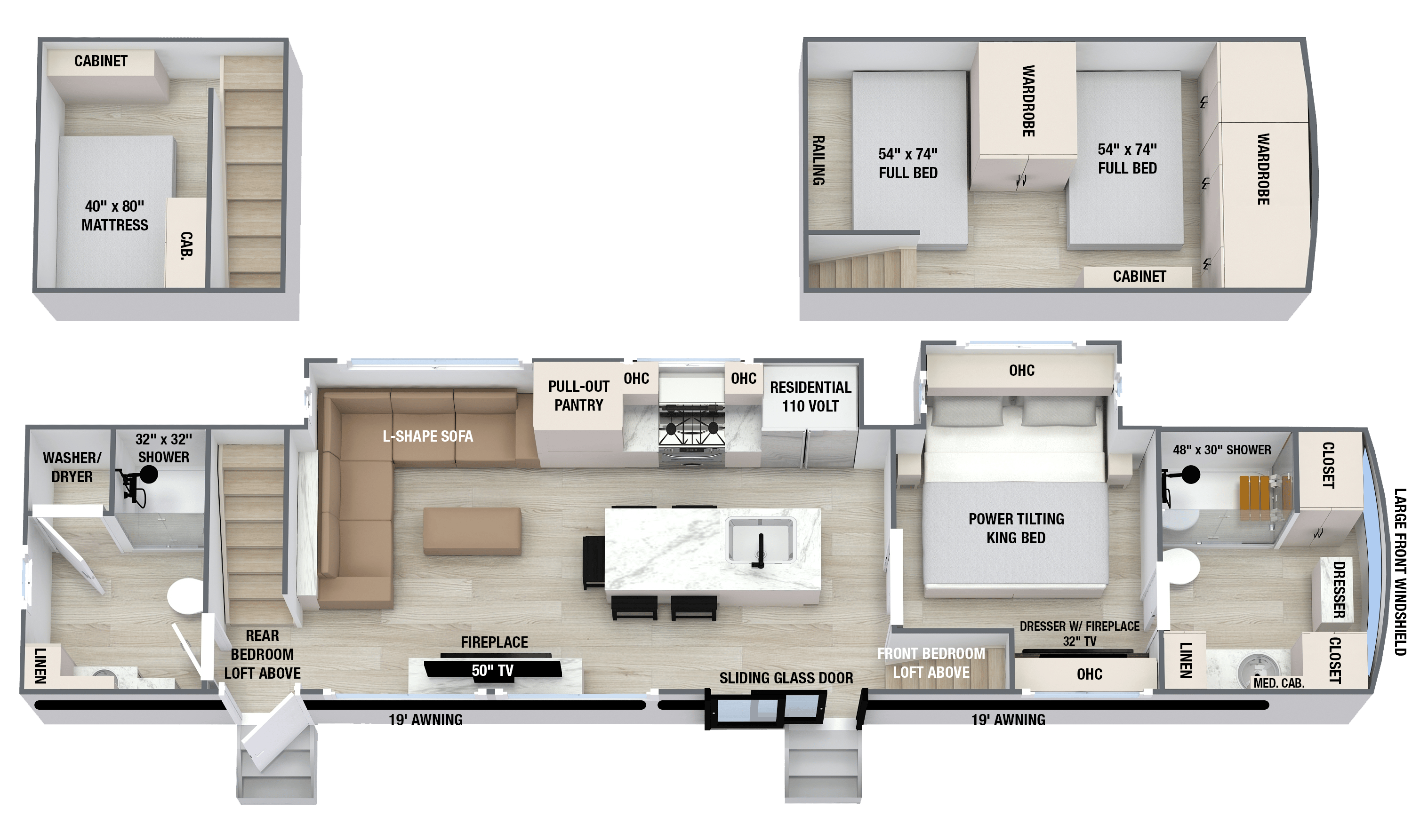 Alliance RV Benchmark 44LFT floorplan