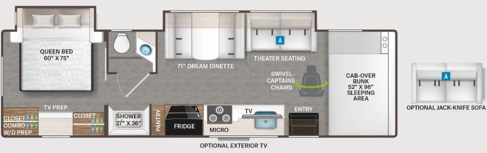 2028 Thor Motor Coach Four Winds 30W floorplan