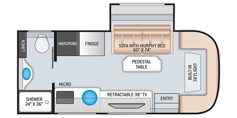 2023 Thor Motor Coach Gemini RUV 23TW floorplan