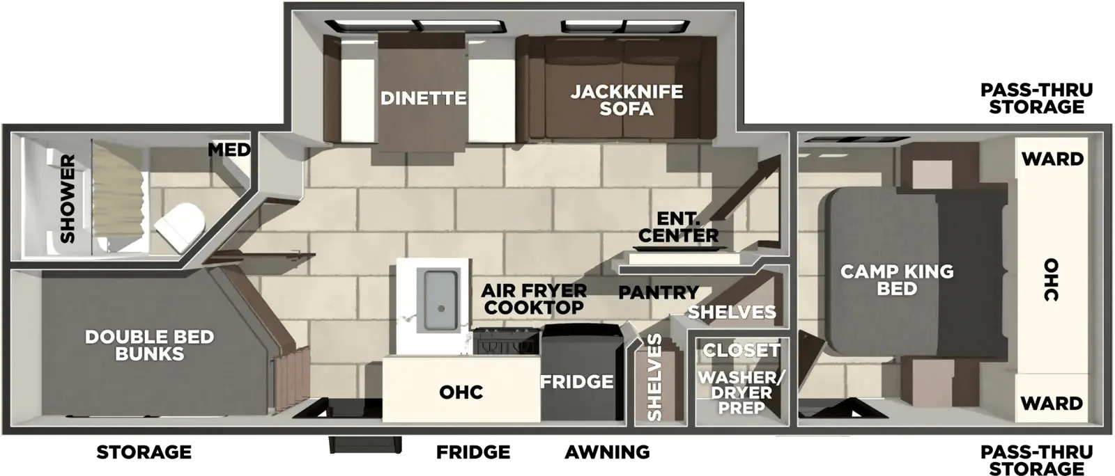 Forest River Tracer 275BH floorplan