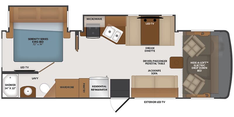 2026 Fleetwood Flair 28A floorplan