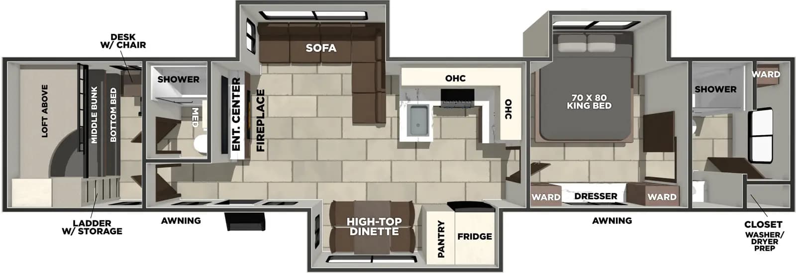 Prime Time LaCrosse 44PARK floorplan