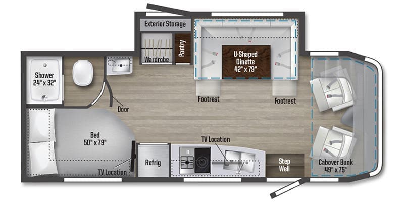 2023 Winnebago View 24J floorplan