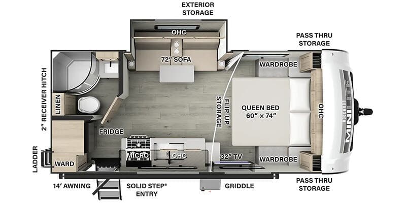 Forest River Rockwood Mini Lite 2109S floorplan