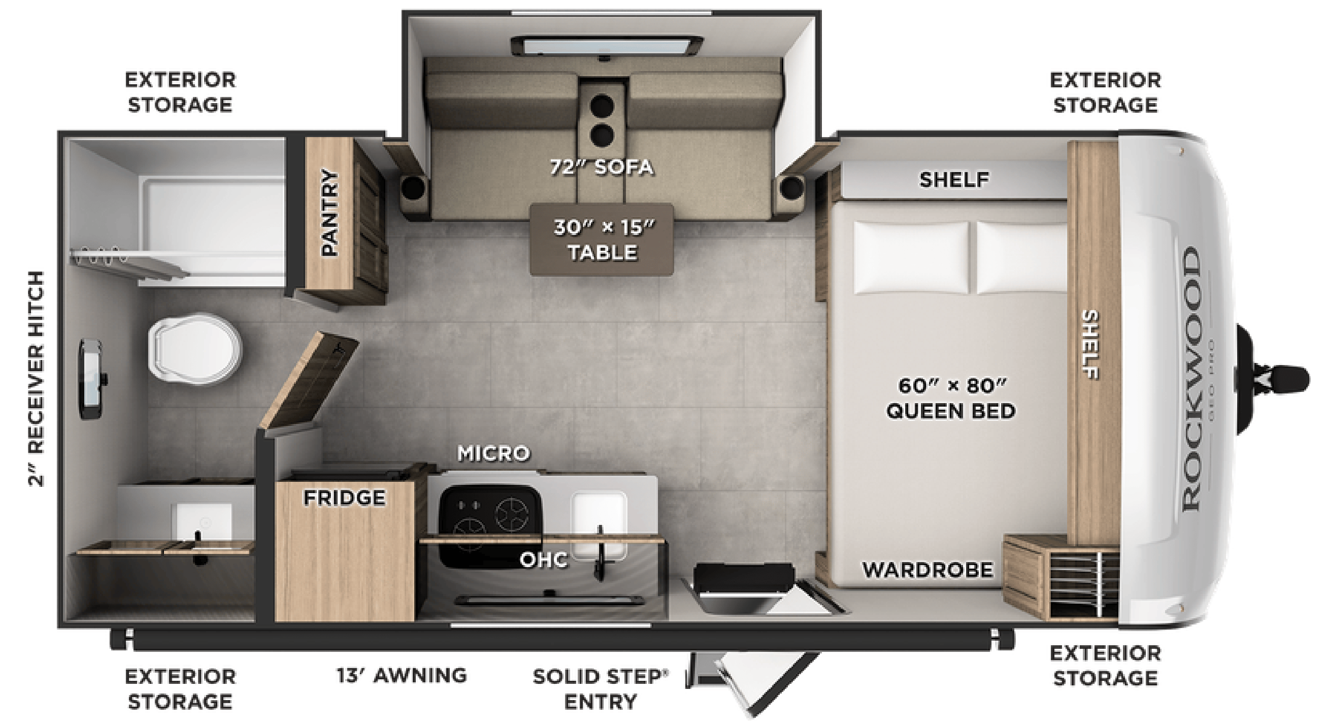 2027 Forest River Rockwood Geo Pro G17SLE floorplan