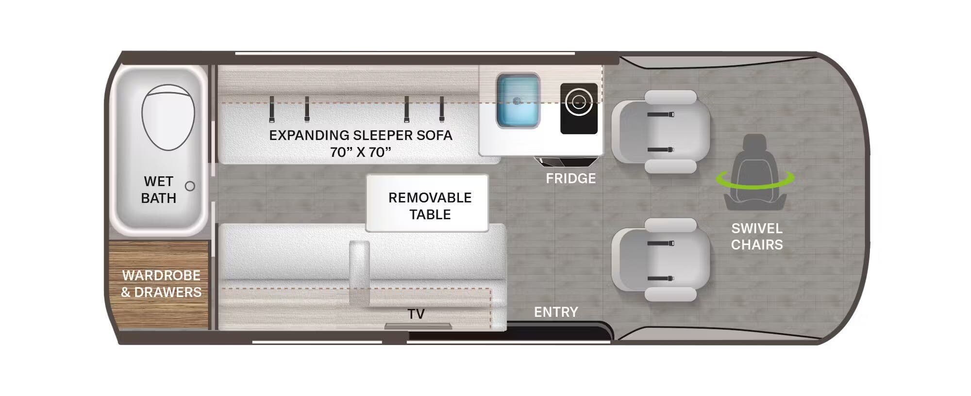 Thor Motor Coach Tranquility 19A floorplan