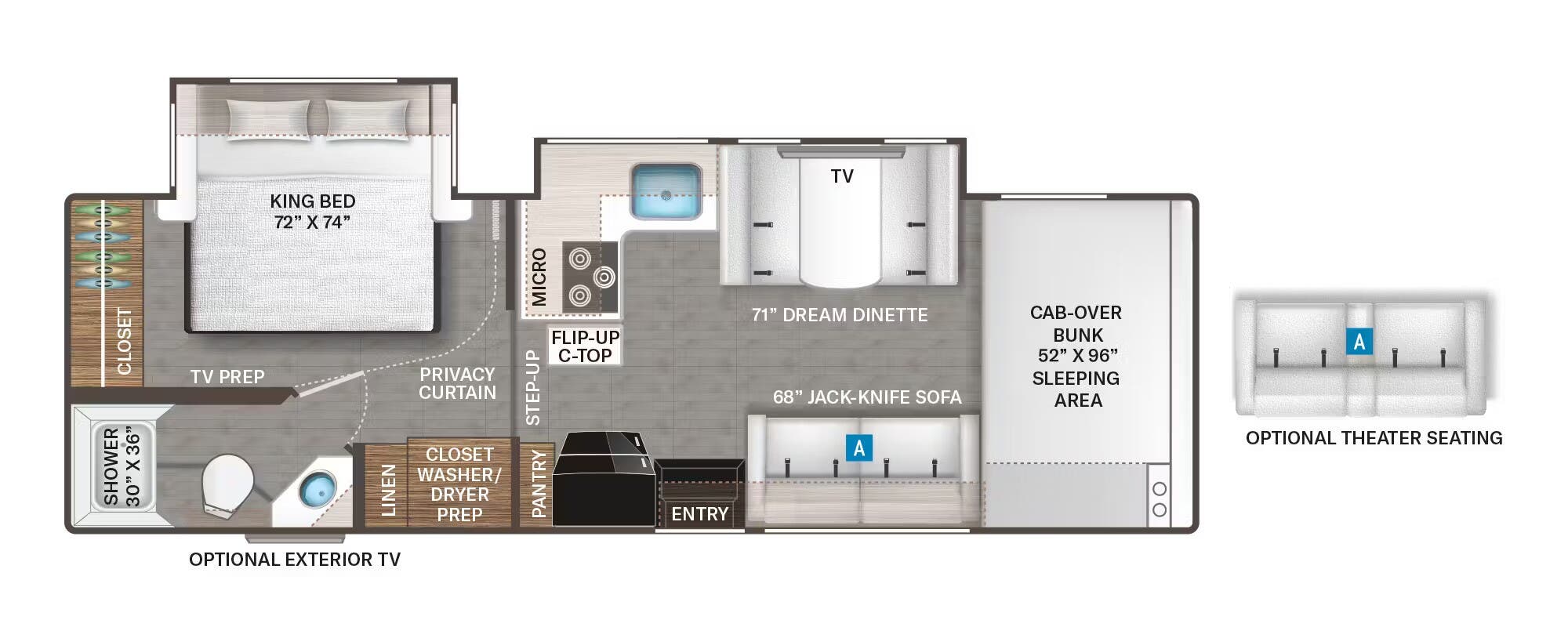 2028 Thor Motor Coach Four Winds 29K floorplan