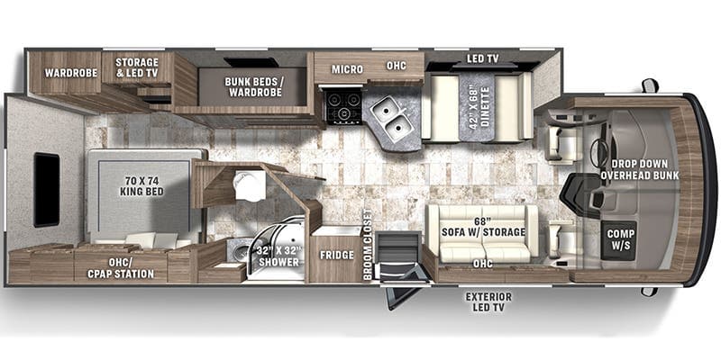 2023 Coachmen Pursuit 31BH floorplan