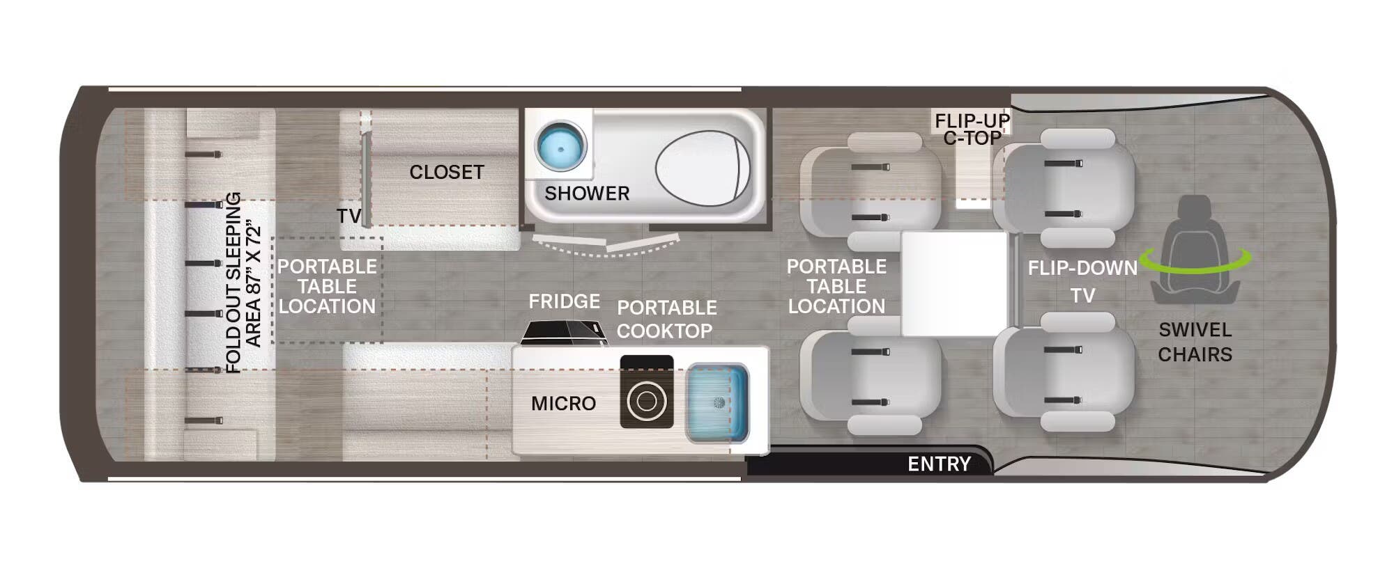 Thor Motor Coach Tranquility 24C floorplan