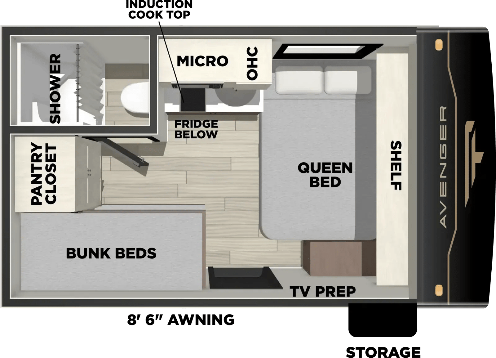 2027 Forest River Avenger LT 12BHX floorplan