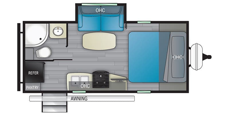 2022 Heartland North Trail Ultra-Lite 21RBSS floorplan