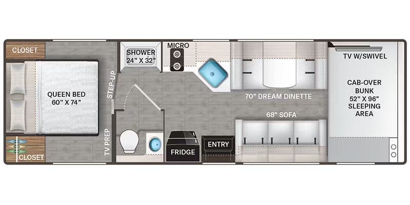 2028 Thor Motor Coach Four Winds 28G floorplan