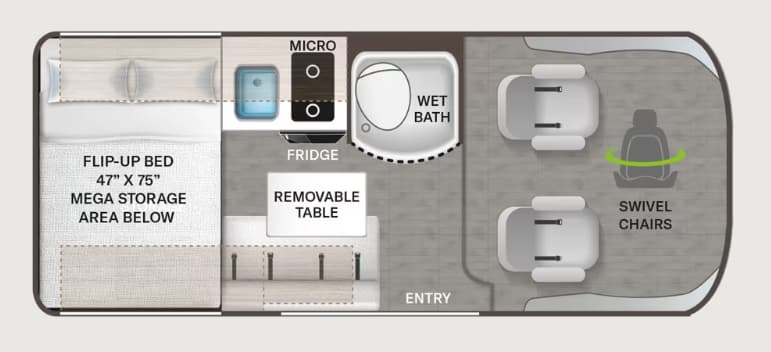 2027 Thor Motor Coach Rize 18Z floorplan