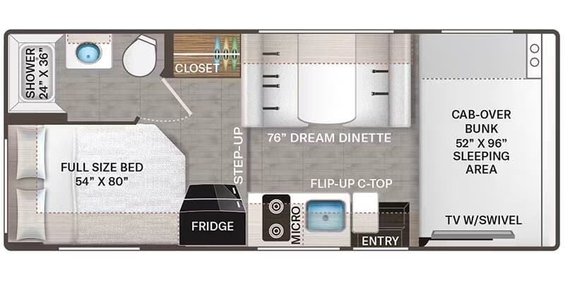 Thor Motor Coach Four Winds 21Z floorplan