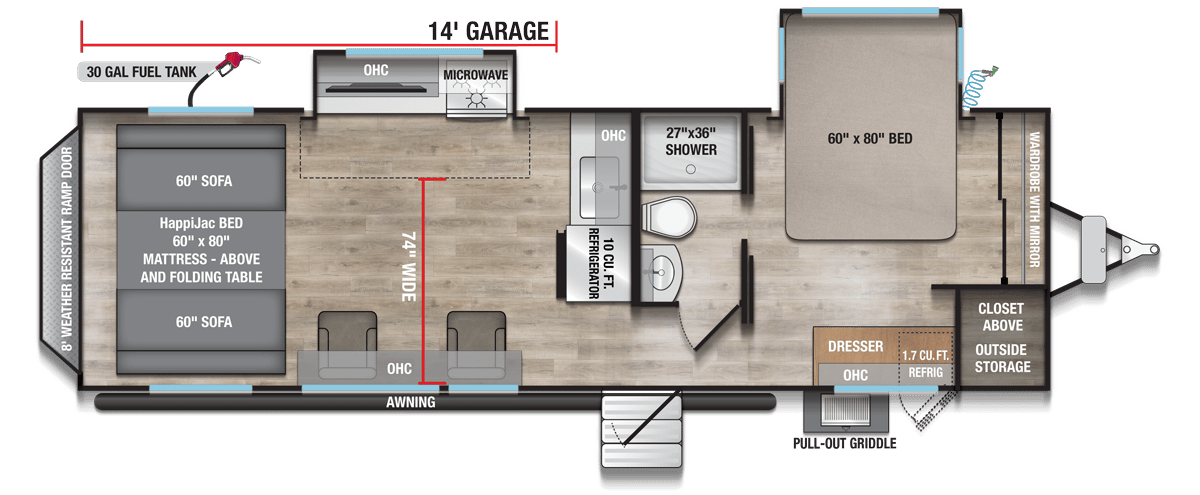Alliance RV Valor 27T14 floorplan