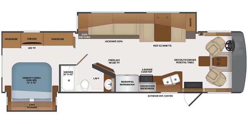 Fleetwood Bounder 33C floorplan