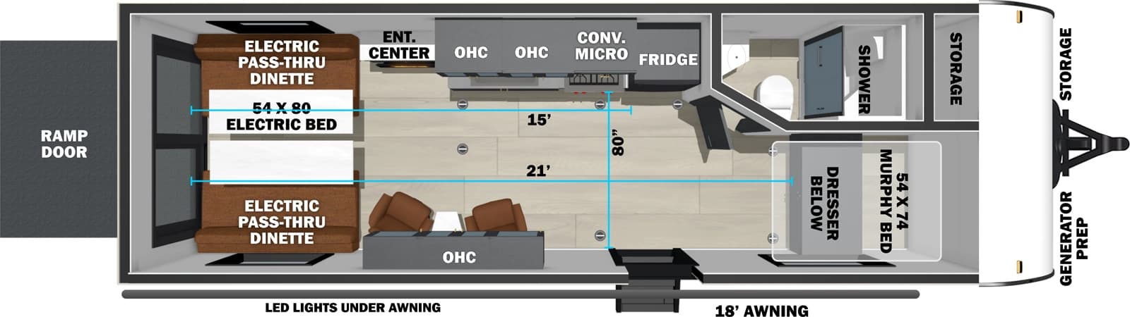 Forest River Stealth 2215 floorplan