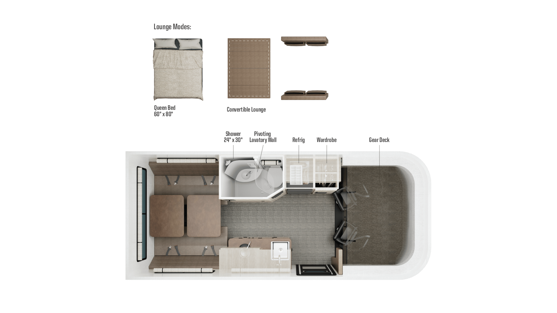 Winnebago Elora 19DC floorplan