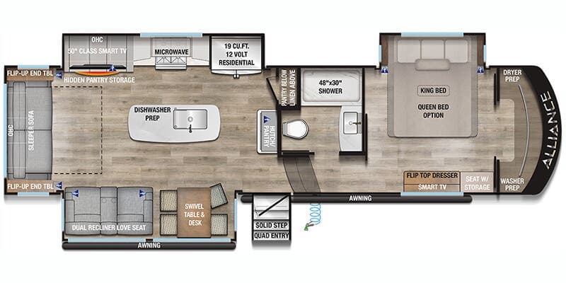 Alliance RV Paradigm 310RL floorplan