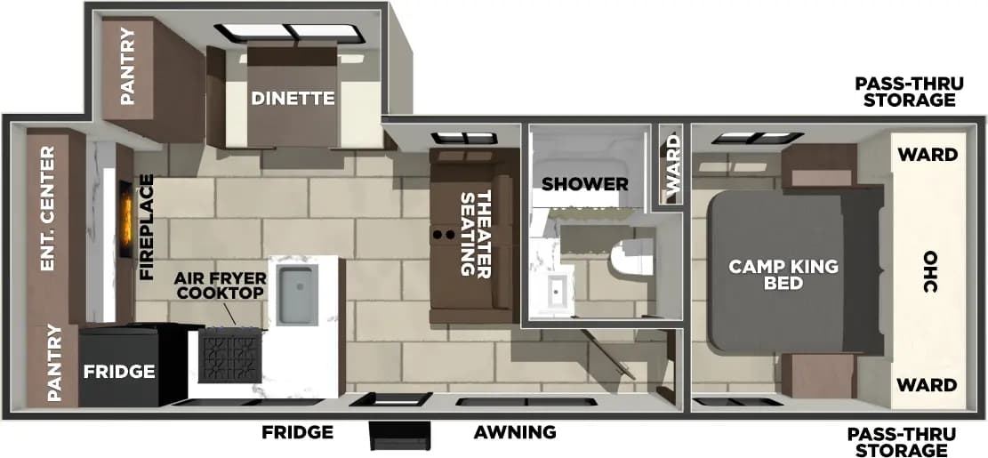 Prime Time Tracer 248RE floorplan