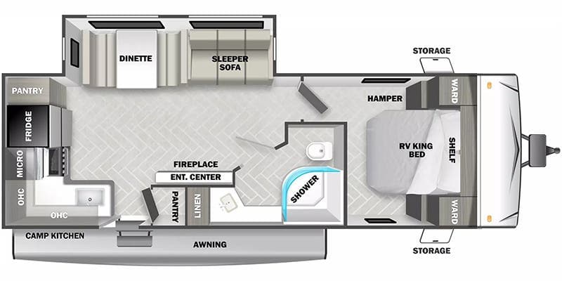 2024 Forest River EVO Southwest T2500 floorplan