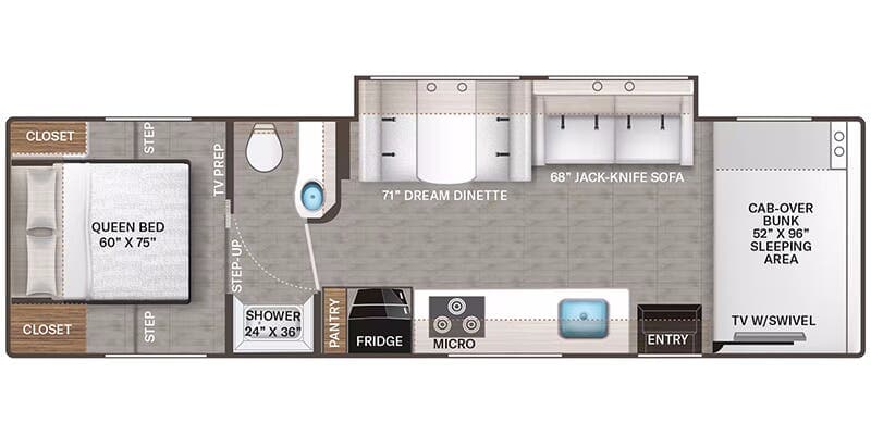 2025 Thor Motor Coach Four Winds 31MV floorplan