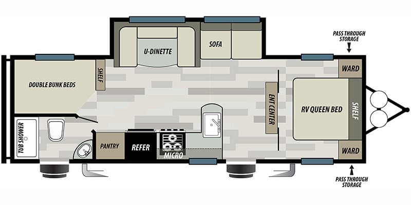 2021 Forest River Salem Cruise Lite West 263BHXL floorplan