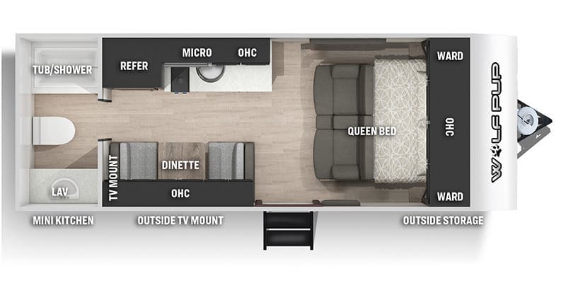 2022 Forest River Cherokee Wolf Pup 16FQ floorplan