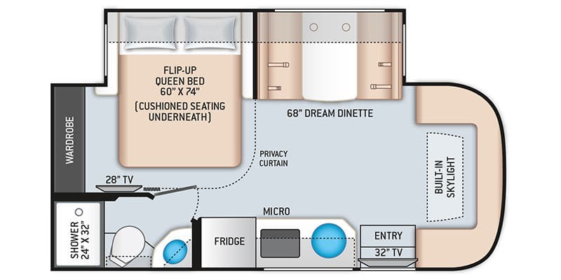 2023 Thor Motor Coach Gemini RUV 23TW floorplan